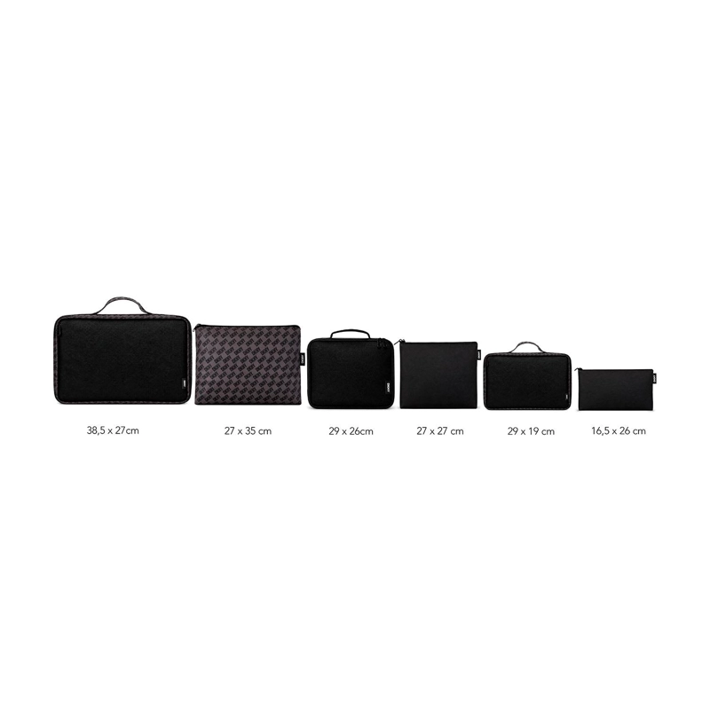 SET MALETAS S+M+L MEGHAN BEIGE + ALMOHADA + ORGANIZADOR 6 PIEZAS DKNY - 3