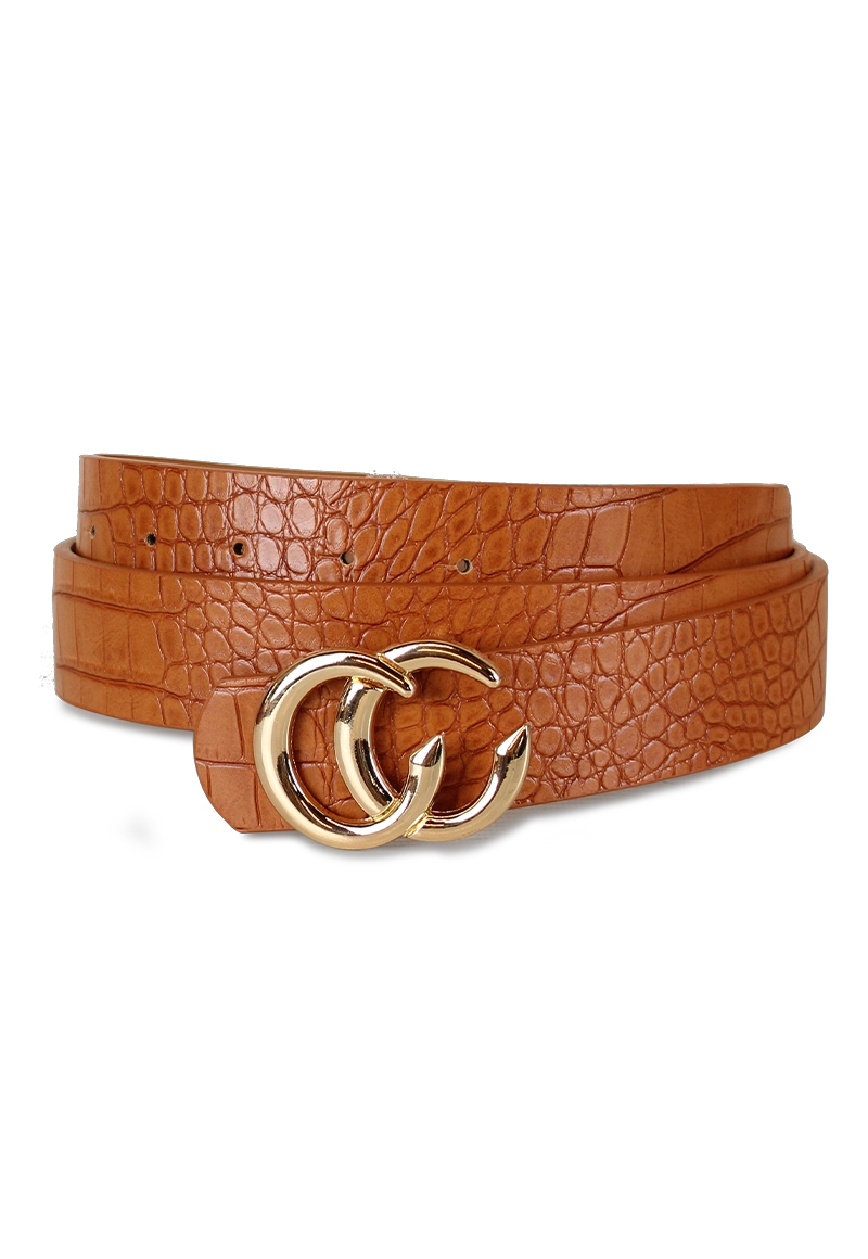 CINTURON MUJER IRIS CAMEL CARVEN PARIS - 1