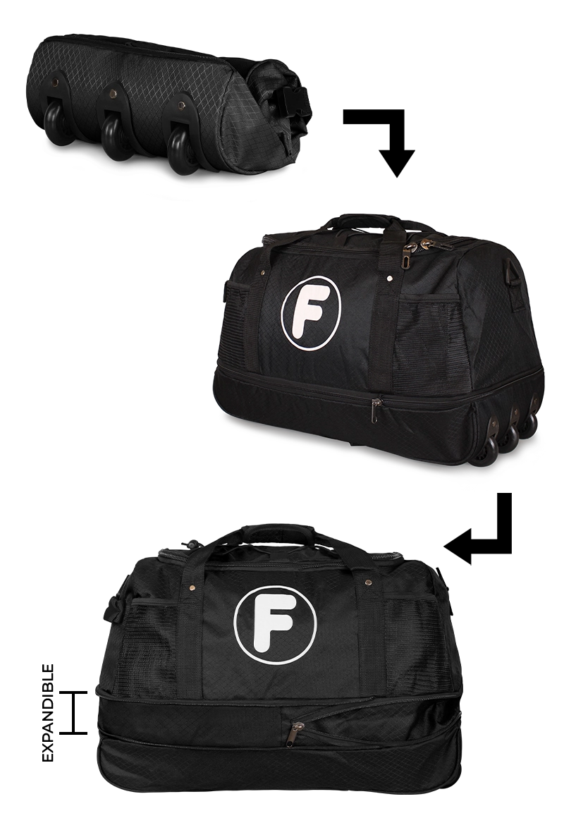 BOLSO TIPO MOCHILA CON RUEDAS GOLIAT NEGRO F LA MALETA DE CHILE - 2