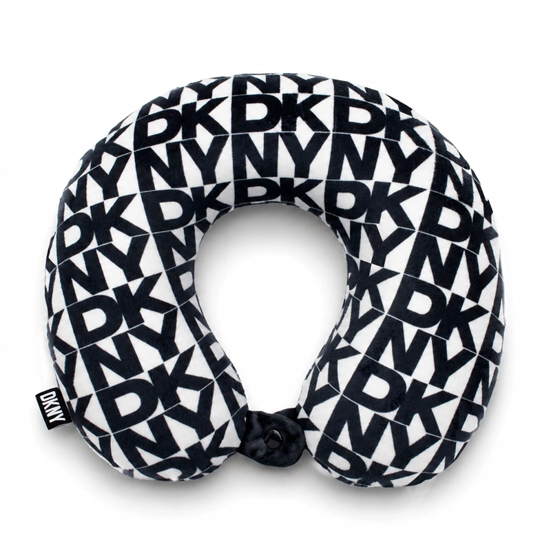 ALMOHADA DE VIAJE MEMORY FOAM DONNA KARAN LETRAS NEGRAS - 3