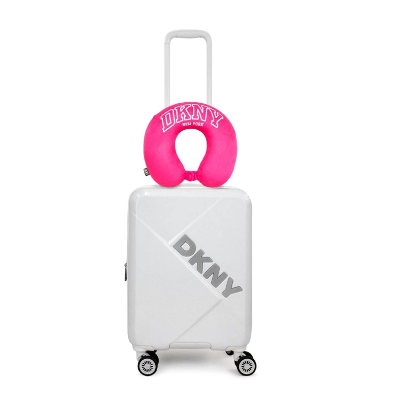 PACK MALETA CABINA 10KG DKNY YOUR CALL BLANCA + ALMOHADA MEMORY FOAM - 1