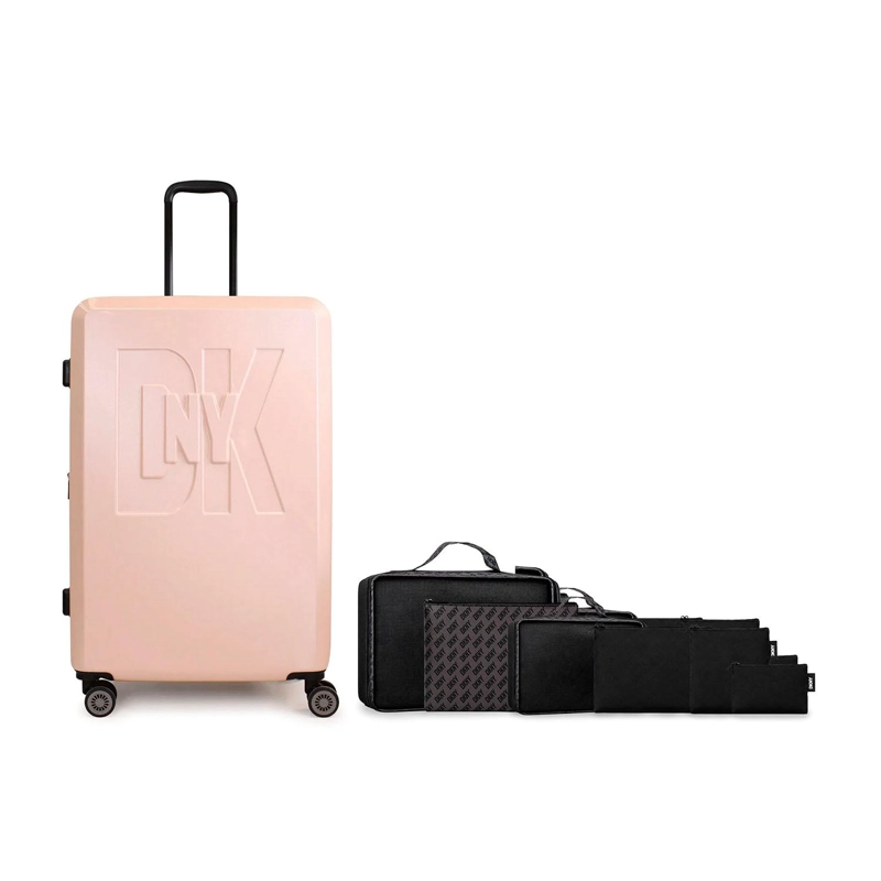 PACK MALETA GRANDE SOHO ROSADA + SET 6 ORGANIZADORES DE VIAJE DKNY - 1