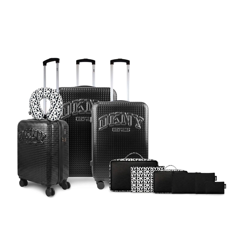 SET 3 MALETAS DKNY HOT TOWN + ALMOHADA + 6 ORGANIZADORES DE VIAJE - 1