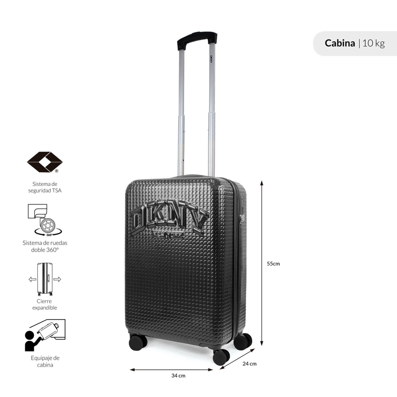 SET 3 MALETAS DKNY HOT TOWN + ALMOHADA MEMORY FOAM - 3
