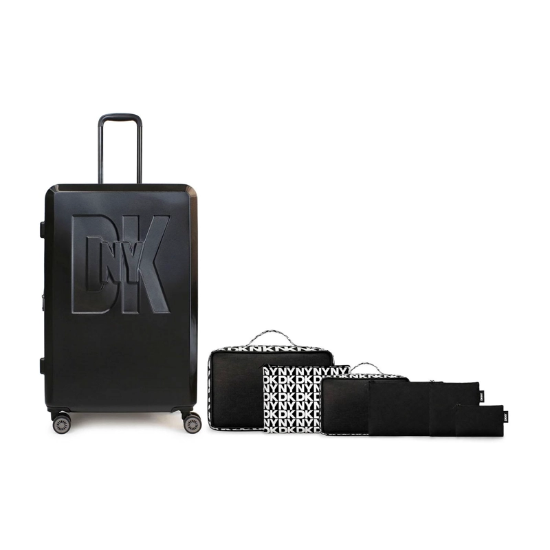 PACK MALETA GRANDE SOHO NEGRA + 6 ORGANIZADORES DKNY - 1