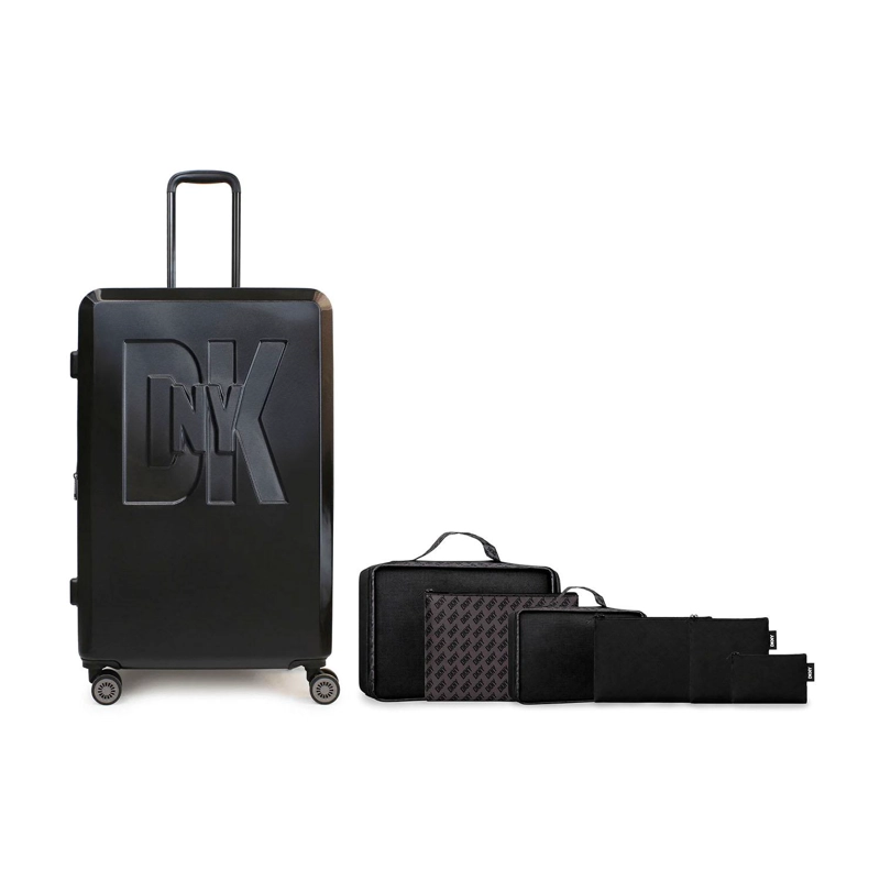 PACK MALETA GRANDE SOHO NEGRA + SET 6 ORGANIZADORES DE VIAJE DKNY - 1