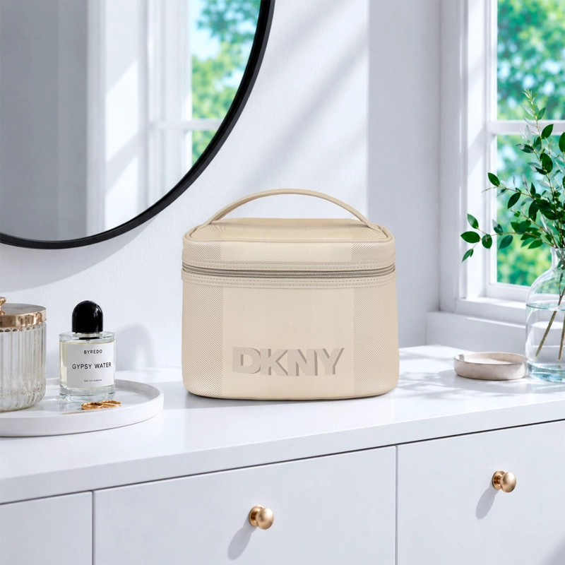 COSMETIQUERO NECESER BEAUTY DKNY ALIZA BEIGE MALETIN MUJER - 1