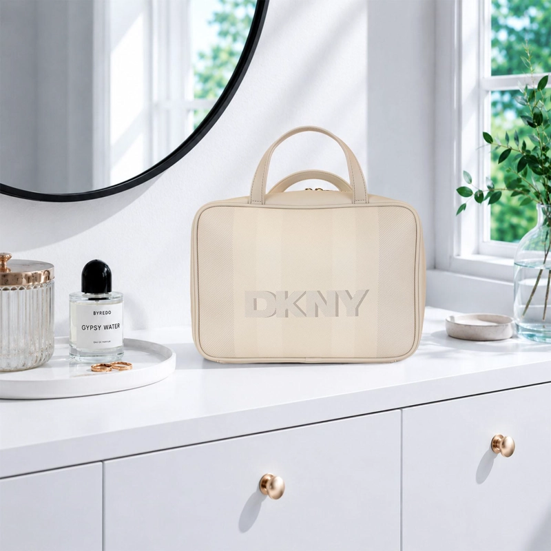 NECESER COSMETIQUERO DKNY ALIZA BEIGE MUJER - 1