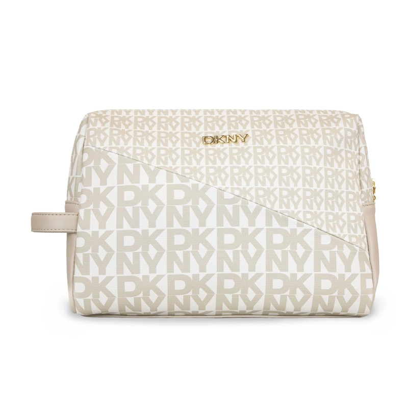 BOLSO DE MANO NECESER DKNY TAYLOR BEIGE MUJER - 2