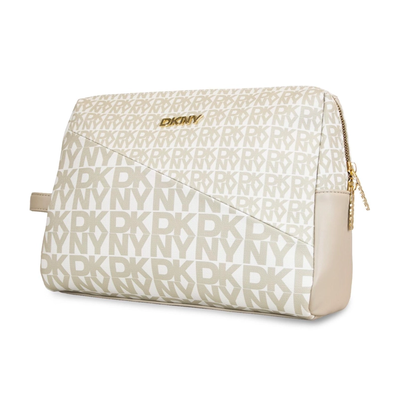 BOLSO DE MANO NECESER DKNY TAYLOR BEIGE MUJER - 3
