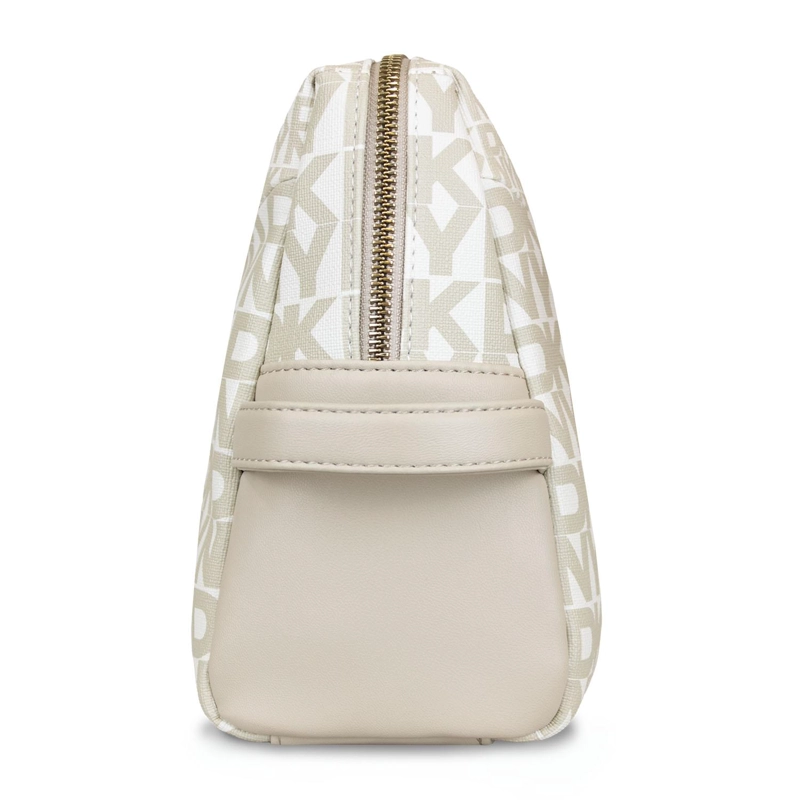 BOLSO DE MANO NECESER DKNY TAYLOR BEIGE MUJER - 5