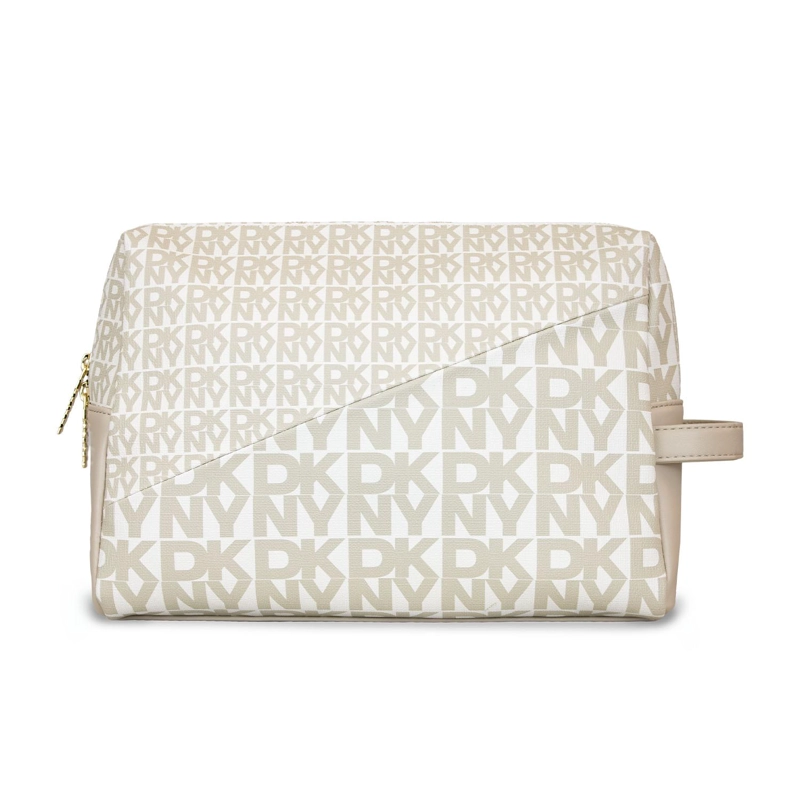 BOLSO DE MANO NECESER DKNY TAYLOR BEIGE MUJER - 6