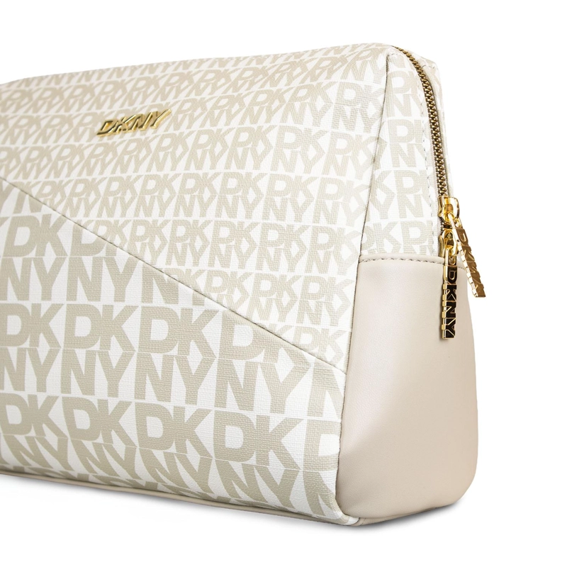 BOLSO DE MANO NECESER DKNY TAYLOR BEIGE MUJER - 7