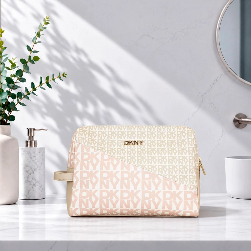 BOLSO DE MANO NECESER DKNY TAYLOR ROSA PALO MUJER - 1