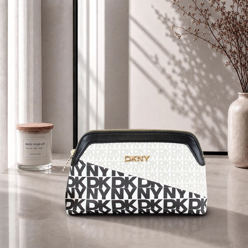 NECESER COSMETIQUERO DKNY TAYLOR NEGRO MUJER - 1