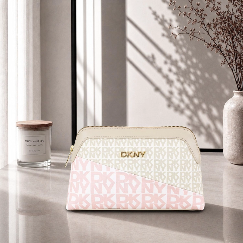 NECESER COSMETIQUERO DKNY TAYLOR ROSA PALO MUJER - 1