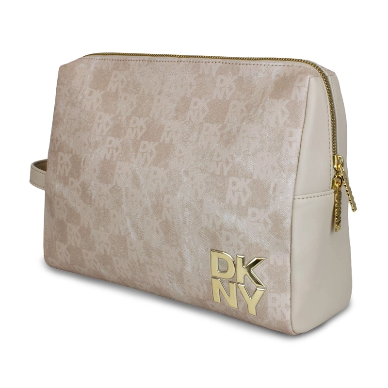 BOLSO DE MANO NECESER DKNY WILLA GRANDE TAUPE MUJER - 2