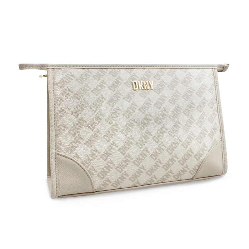 NECESER COSMETIQUERO DKNY SIGNATURE SLANTED M BEIGE MUJER - 3