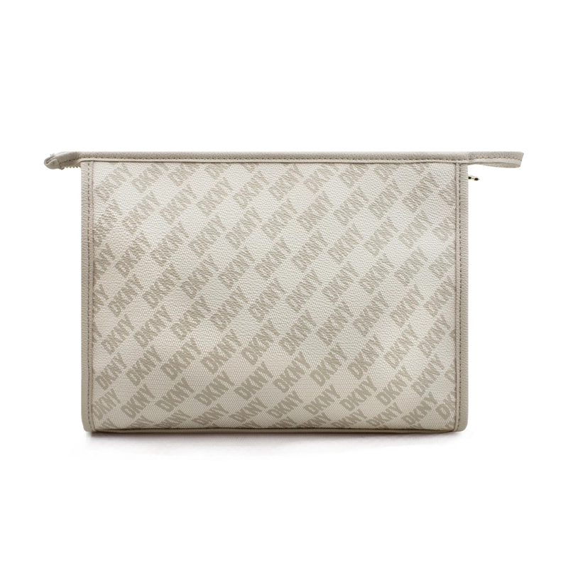 NECESER COSMETIQUERO DKNY SIGNATURE SLANTED S BEIGE MUJER - 5