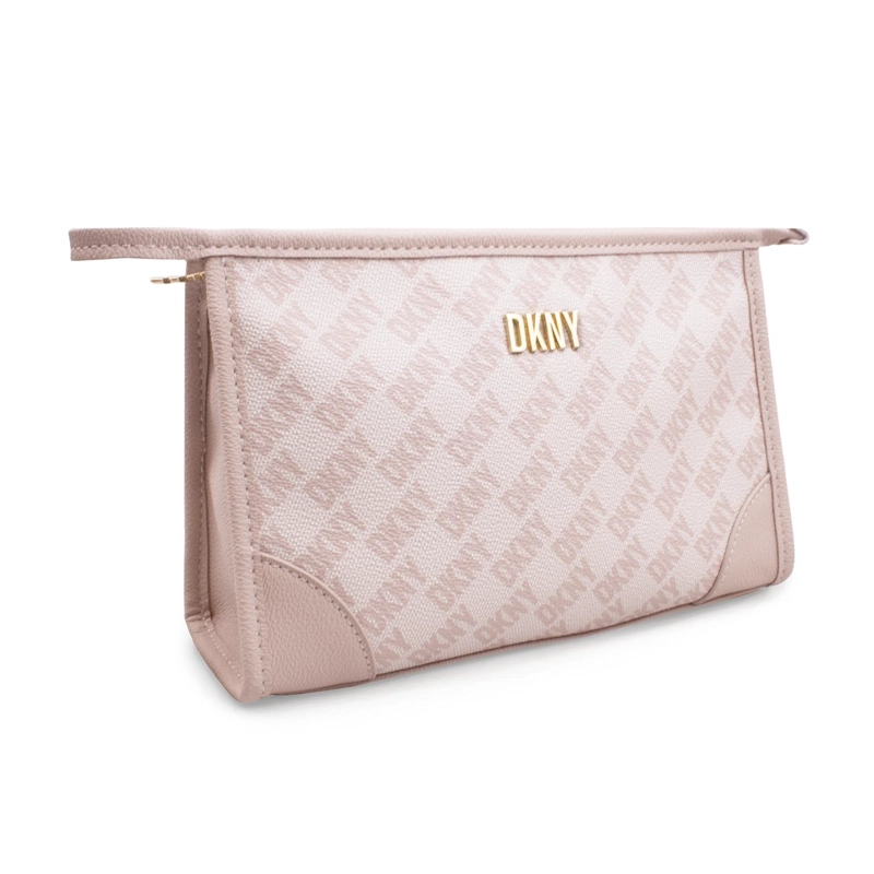NECESER COSMETIQUERO DKNY SIGNATURE SLANTED S ROSADO MUJER - 3