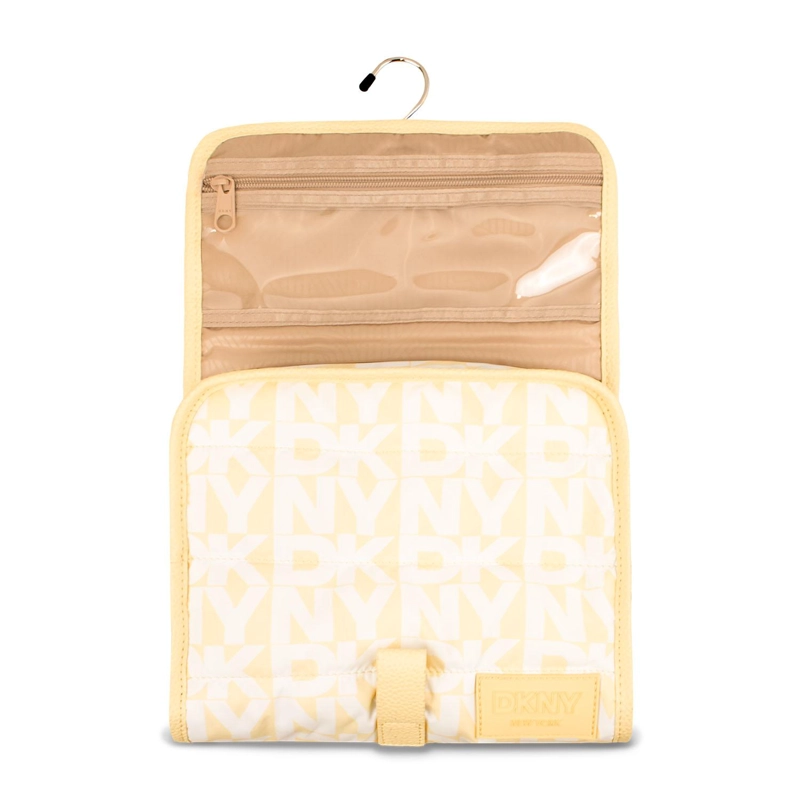 NECESER ORGANIZADOR DKNY SIGNATURE PUFFER AMARILLO MUJER - 3