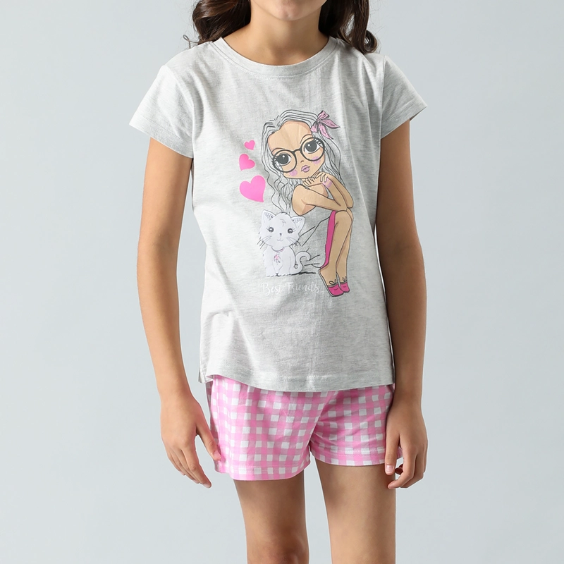 PIJAMA MUJER FLORES 33050 2P M/CORTA SHORT - 1