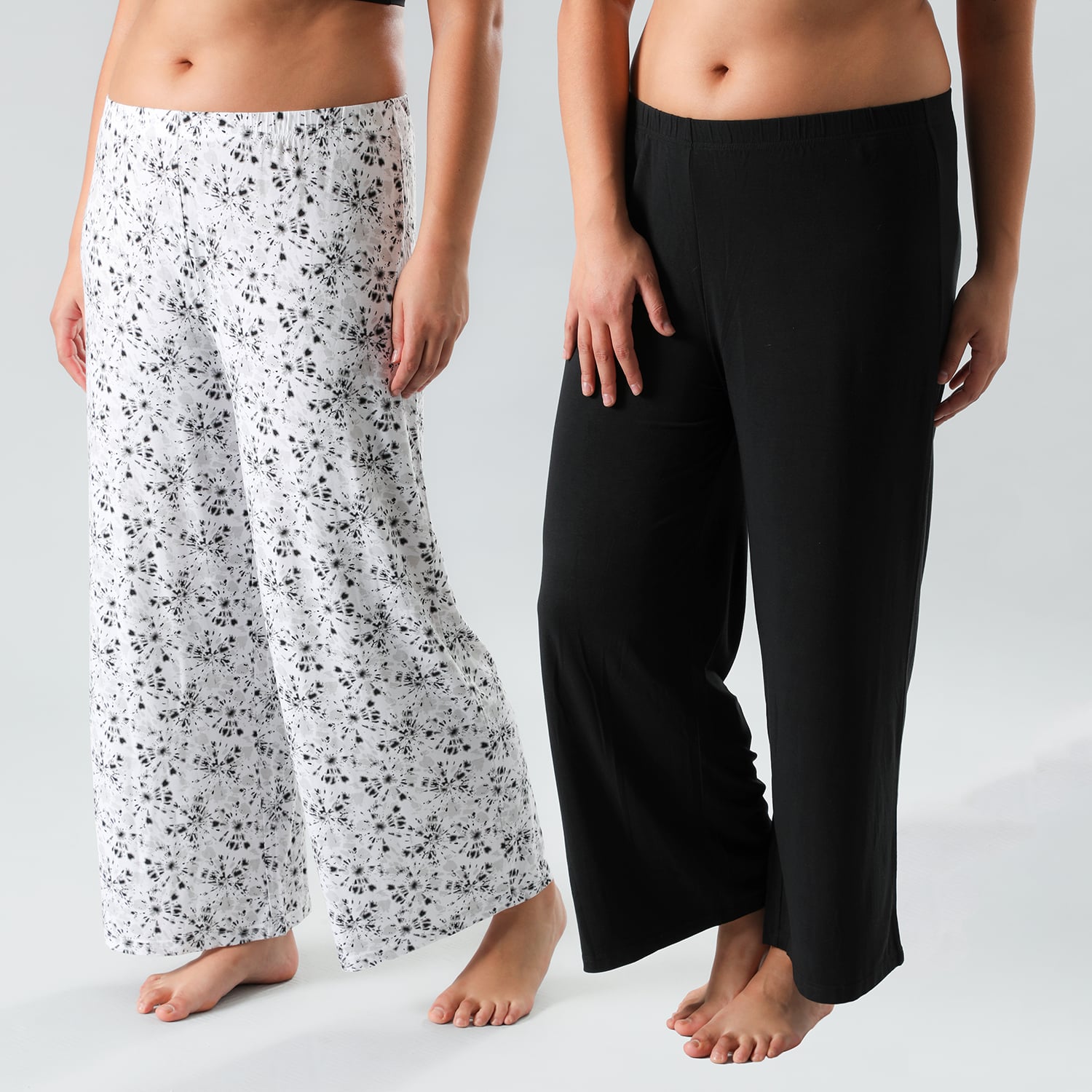 PACK PALAZZO MUJER FLORES NEGRO 33085 - 1