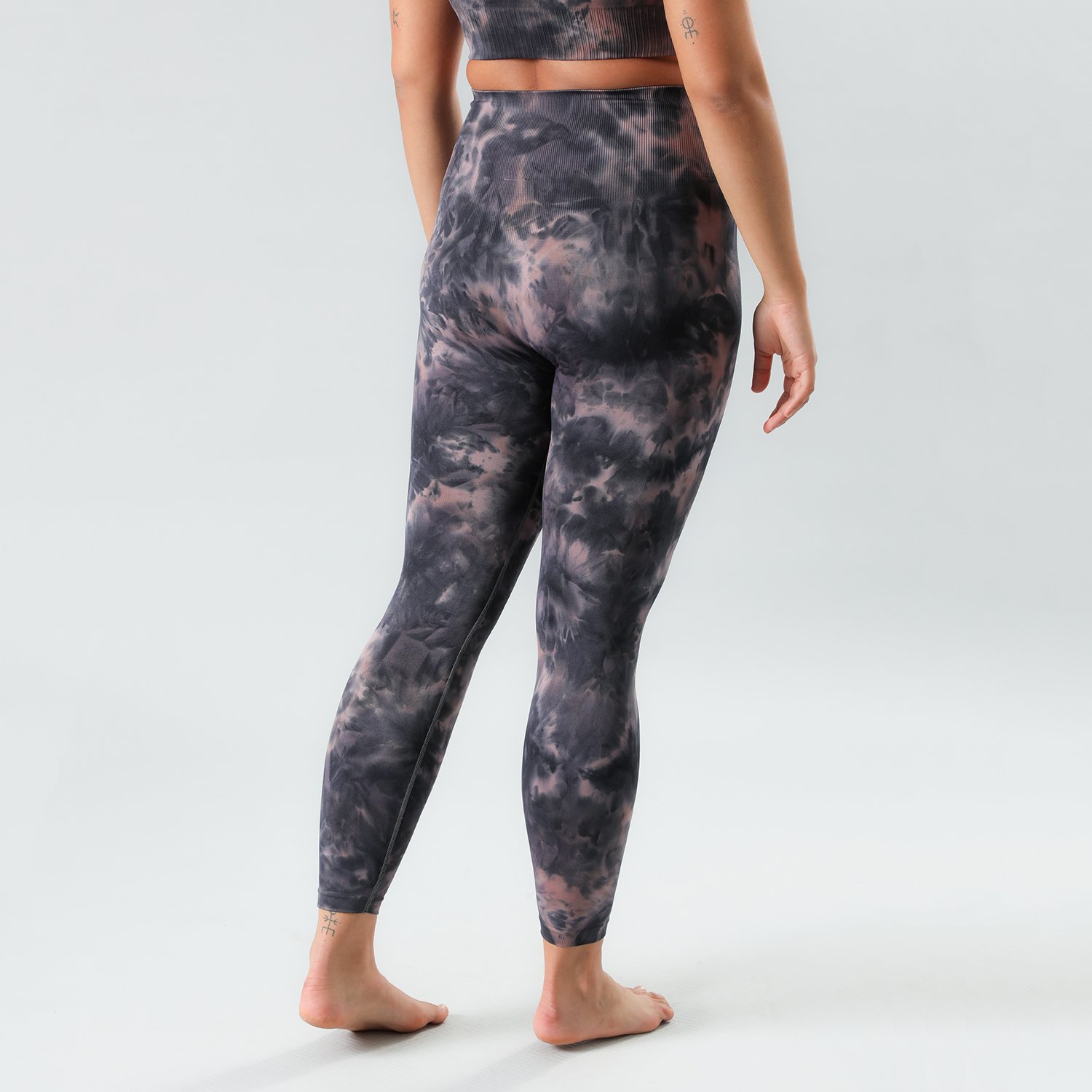 CALZA MUJER FLORES GRIS 50340 SEAMLESS - 2