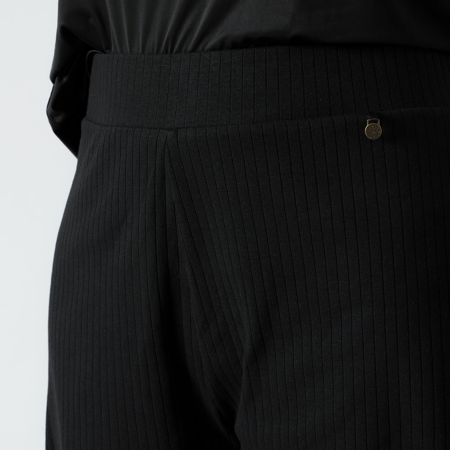 SHORT ALGODÓN MUJER FLORES NEGRO 50372 RIB - 3