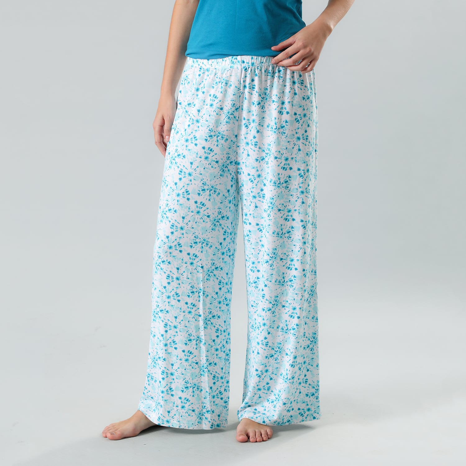 PACK PALAZZO MUJER FLORES CELESTE 33085 - 2
