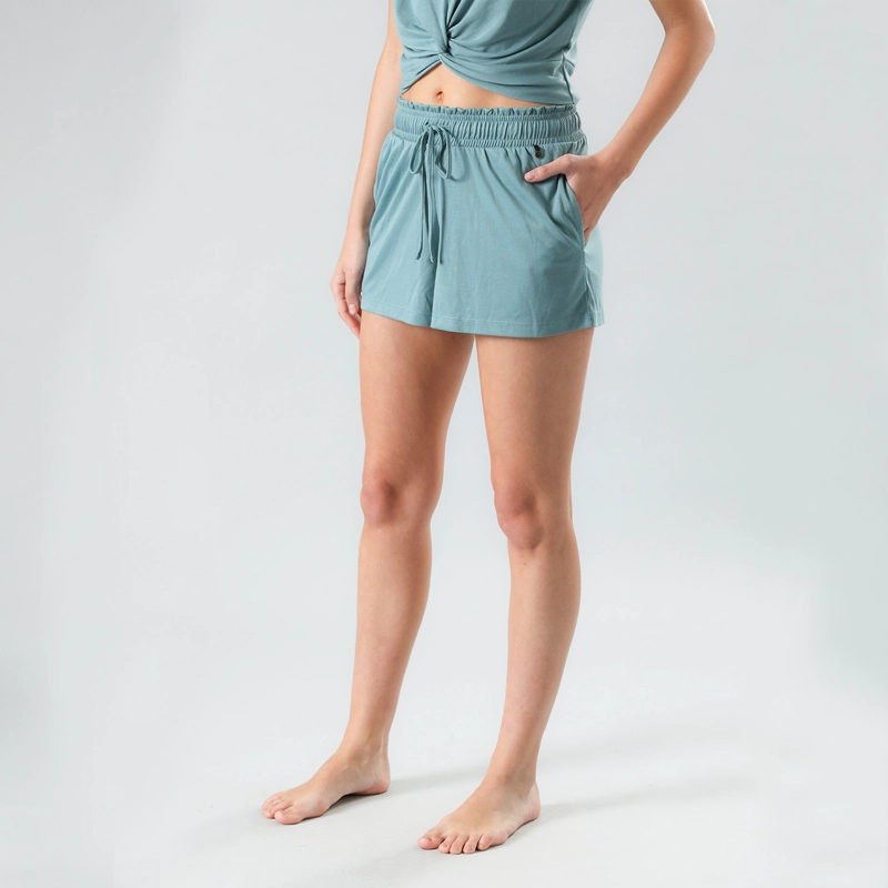 SHORT MUJER FLORES VERDE 50365 CON PRETINA - 3