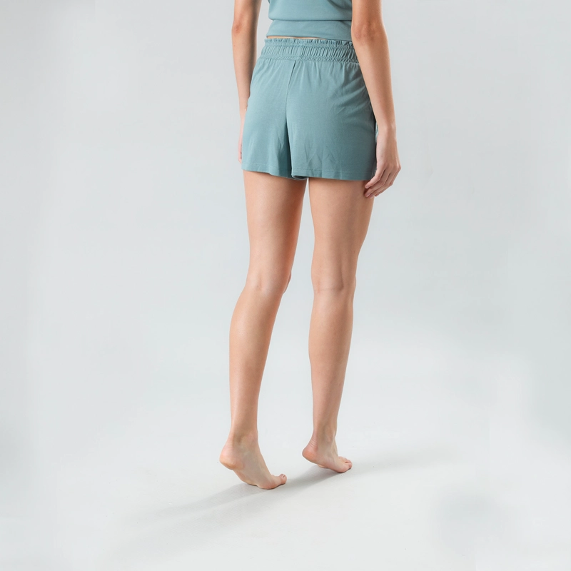 SHORT MUJER FLORES VERDE 50365 CON PRETINA - 4