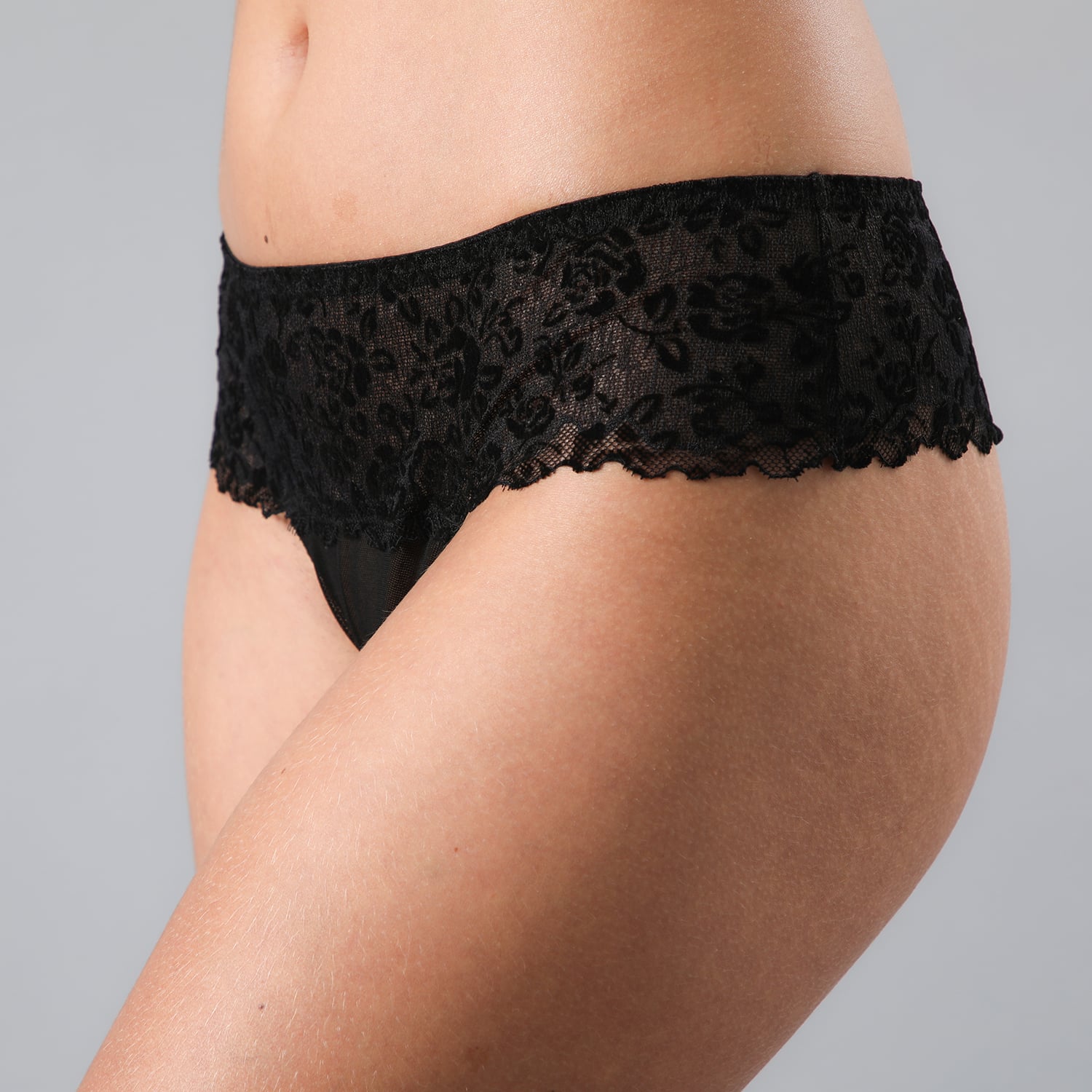 BABYDOLL MUJER FLORES 33496 ENCAJE FLOCK CON COLALESS - 4