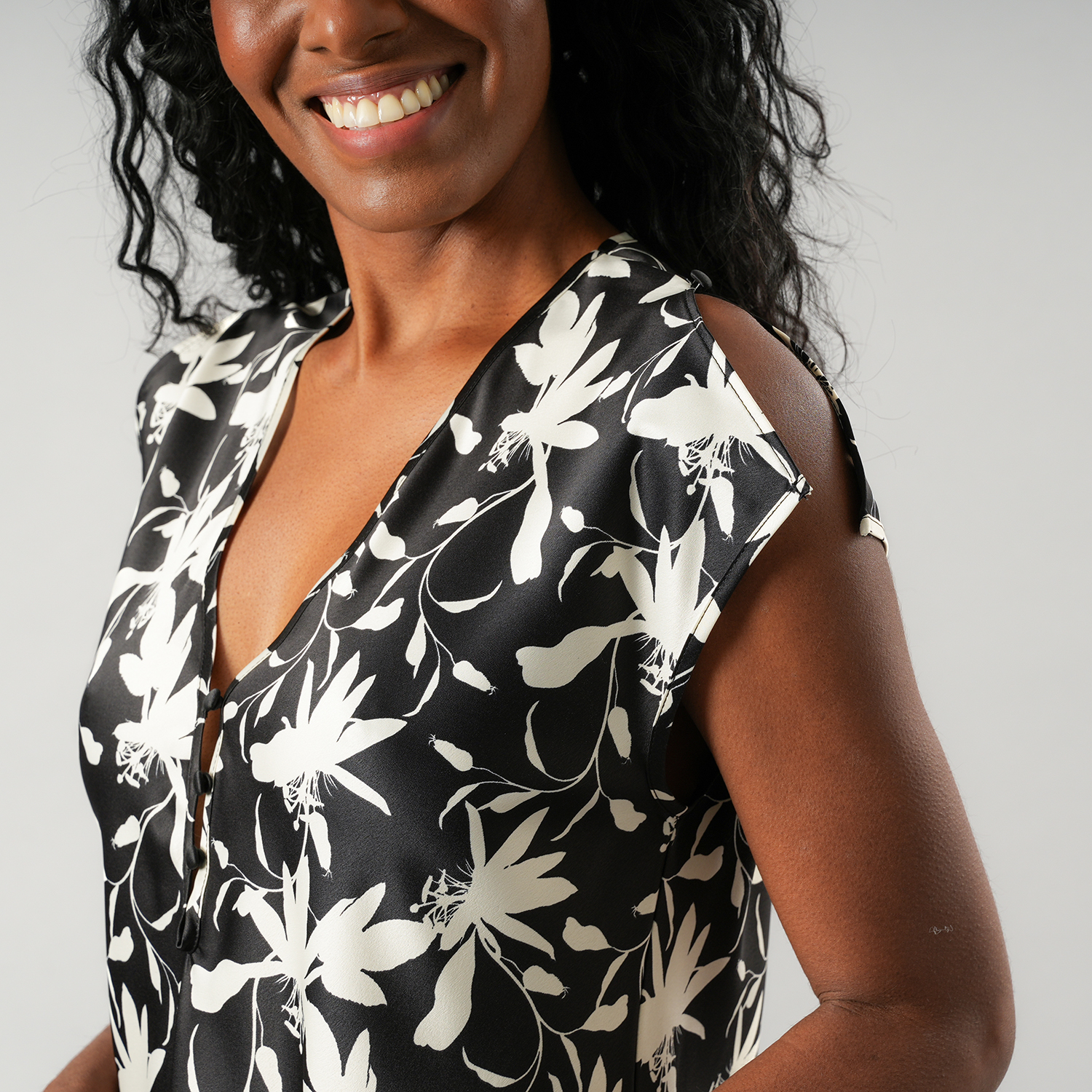 CAMISOLA MUJER FLORES 33594 AMARRA SATIN PRINT - 3