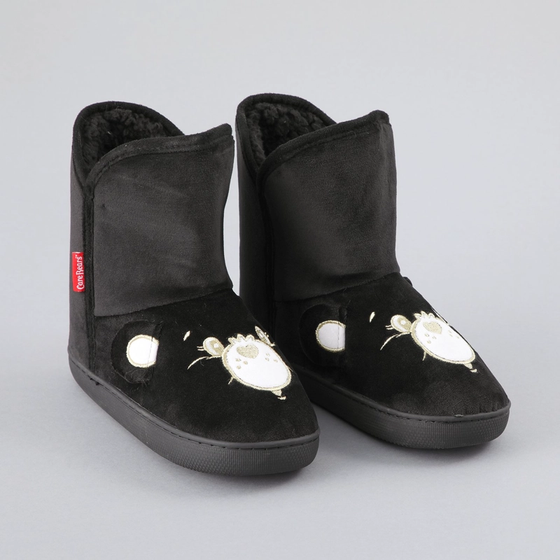 BOTA PANTUFLA MUJER CAREBEARS EN COLOR NEGRO - 1