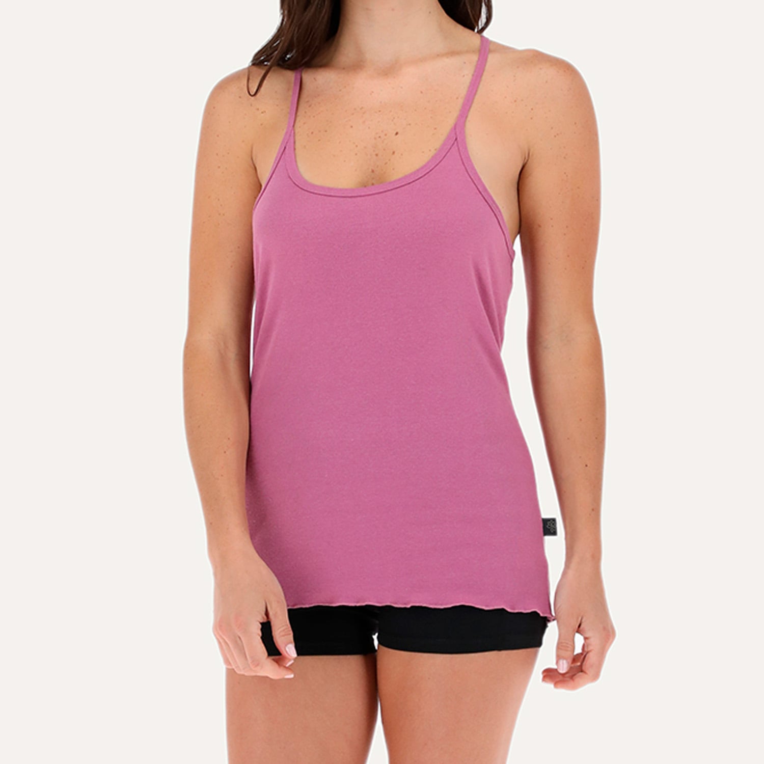 POLERA RIB SIN MANGAS MUJER DAMASCO - 1