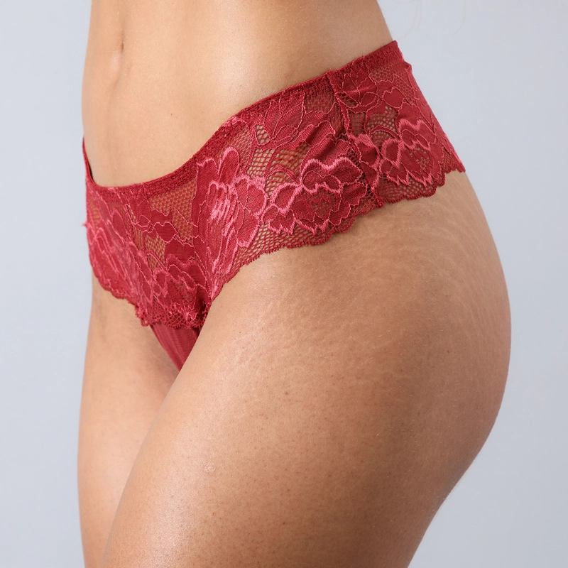BABY DOLL ENCAJE BITONO CON COLALESS  EN COLOR ROJO COLONIAL - 6