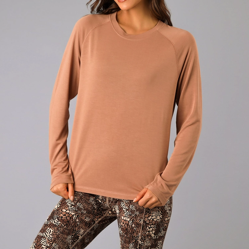 POLERA MODAL MANGA LARGA FLORES MUJER 50817-27 - 1