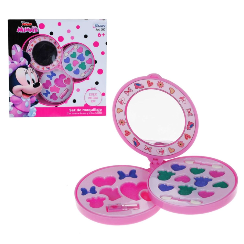 SET CIRCULAR CON TRES PISOS DE COSMETICOS MINNIE - 1