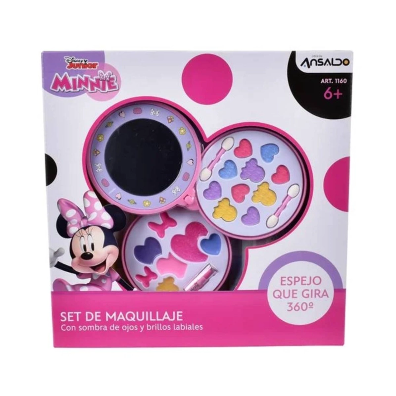 SET CIRCULAR CON TRES PISOS DE COSMETICOS MINNIE - 3