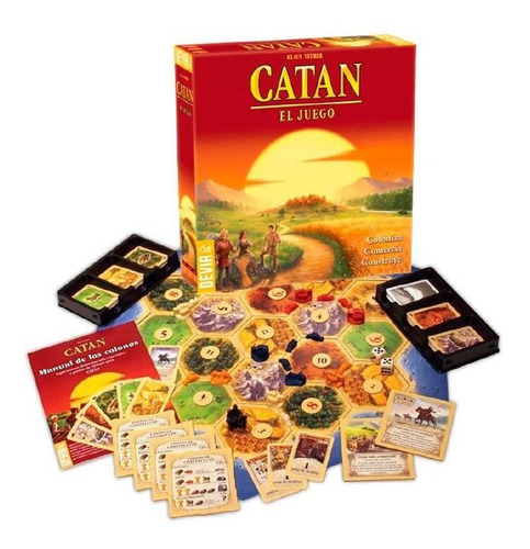 JUEGO DE MESA CATAN 6 PIEZAS ESTRATEGIA Y CONSTRUCCION - 1