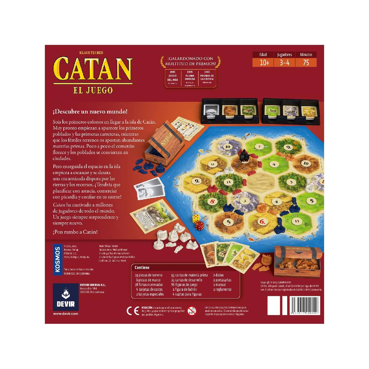 JUEGO DE MESA CATAN 6 PIEZAS ESTRATEGIA Y CONSTRUCCION - 2