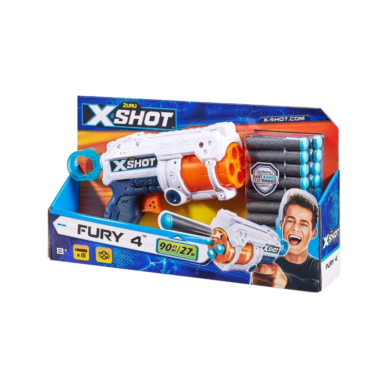 PISTOLA ANSALDO MULTICOLOR FURY 4 LANZA DARDOS X-SHOT - 8