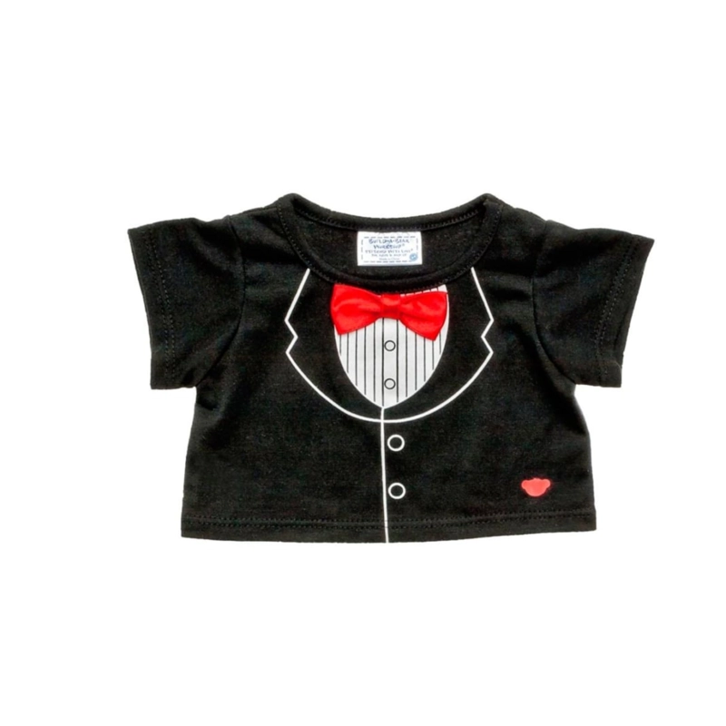 POLERA BUILD A BEAR ESMOQUIN NEGRA MANGA CORTA - 1