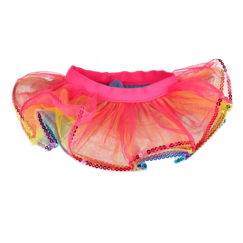 TUTU ARCOIRIS BUILD A BEAR CON LENTEJUELAS BRILLANTES - 1