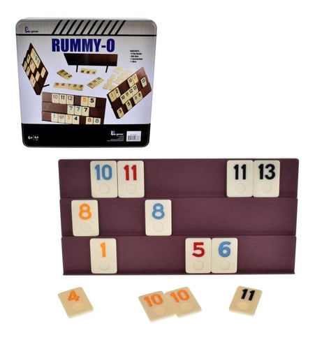 JUEGO DE MESA CLASICO RUMMY EN CAJA METALICA - 1