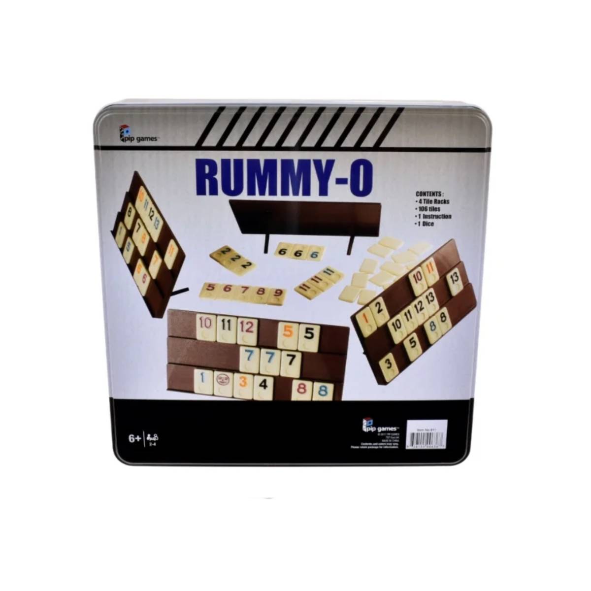 JUEGO DE MESA CLASICO RUMMY EN CAJA METALICA - 3