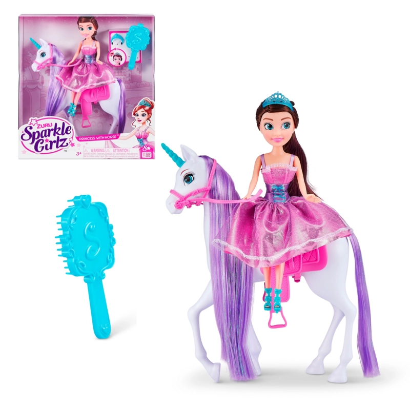 MUÑECA SPARKLE GIRLZ MULTICOLOR PRINCESA DE 27 CMS CON UNICORNIO - 3