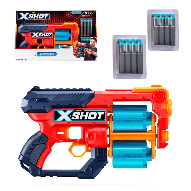 LANZADOR X-SHOT XCESS TK12 CON 16 DARDOS - 3