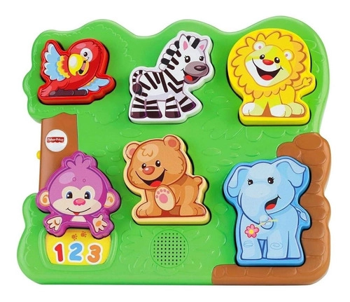 ROMPECABEZAS FISHER PRICE CON SONIDO ANIMALES ZOOLOGICO - 1